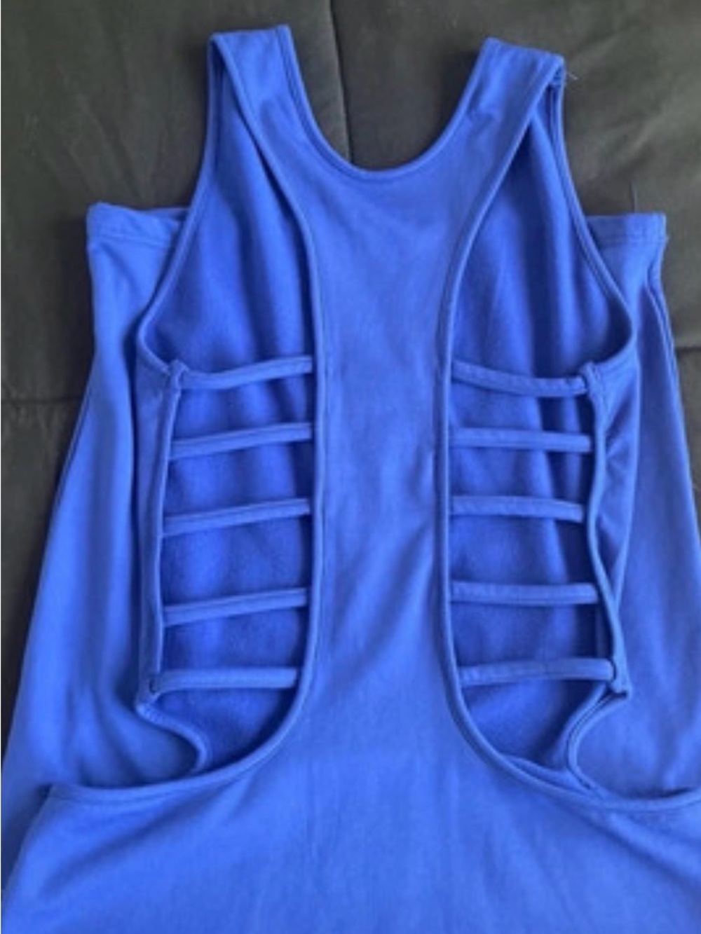Blue Women's Strappy Back Tank Top